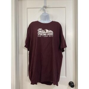 Nike Sporting Goods Don't Look Back‎ Graphic T Shirt Burgundy Mens 2XL